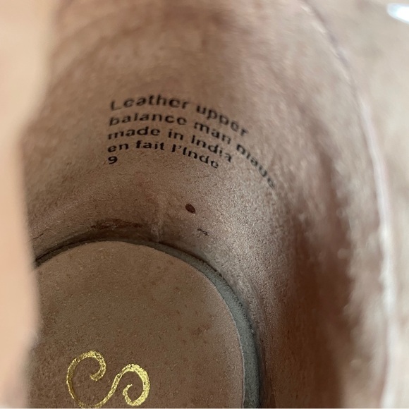 Seychelles Tan Leather Chunky Block Heel Cutout Bootie Boot Shoes Size 9 - Picture 10 of 10